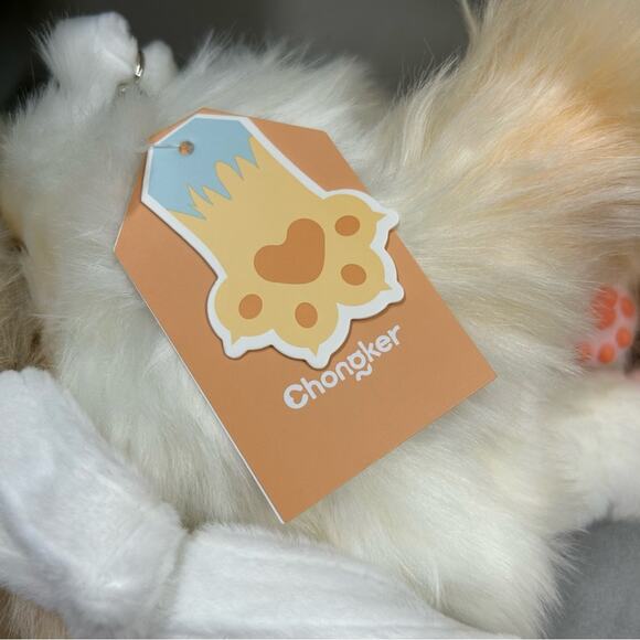 Chongker Backpack Stuffed Animal White Light Calico Cat Plush Bag NEW TikTok - Picture 4 of 10